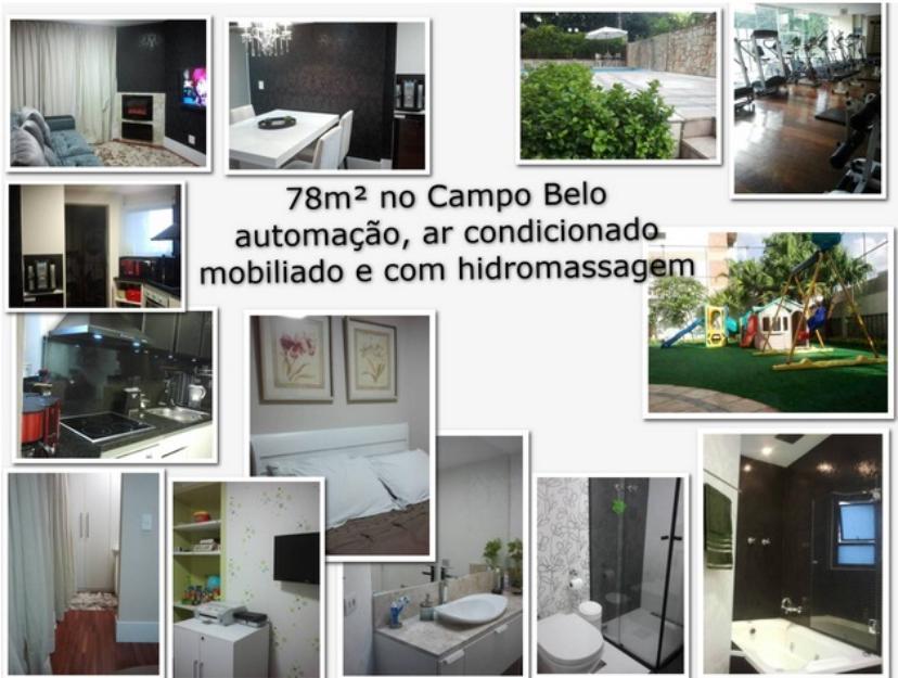 Apartamento de 2 dormitórios no Campo Belo decorado e mobiliado lindissímo!!!
