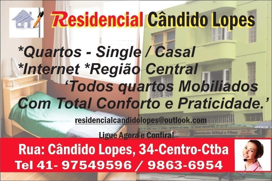 Pensionato, Quartos Casal e Solteiro Mobiliados No Centro Curitiba