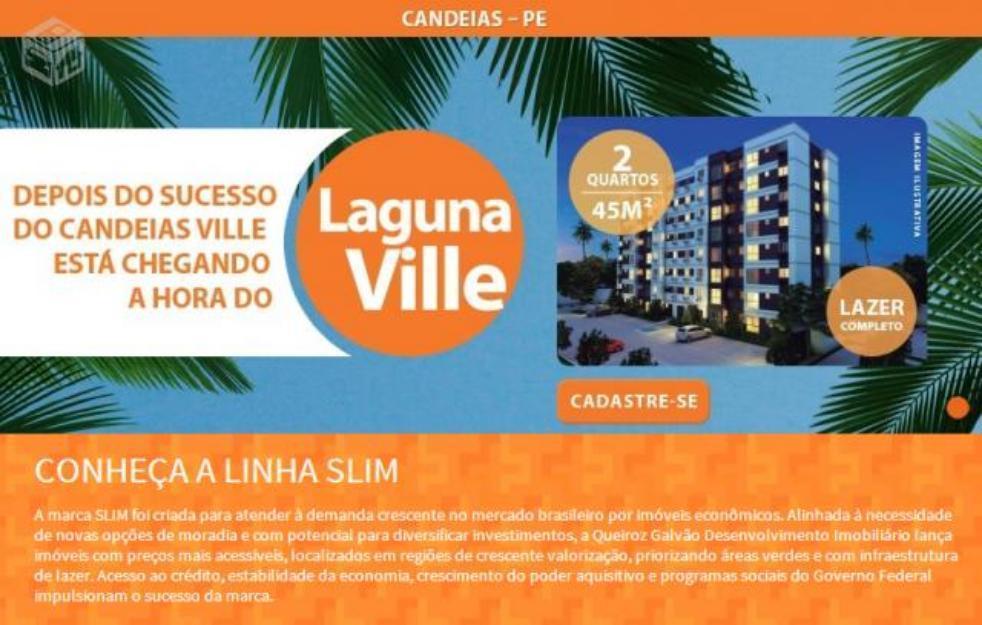 9646-6391 Laguna Ville da Queiroz Galvão 45m2/2Qts feito pra você!!!