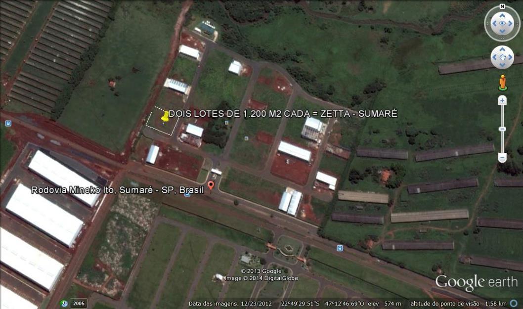 02 lotes de 1200 m2 cada com projeto aprovado galpão