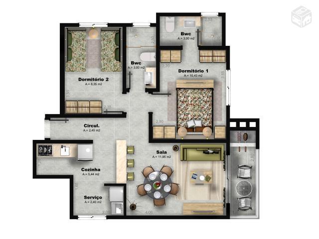 Apartamento acabamento diferenciado e localização