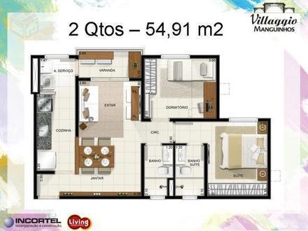 Villagio Manguinhos 02 qts com suite 155.000,00