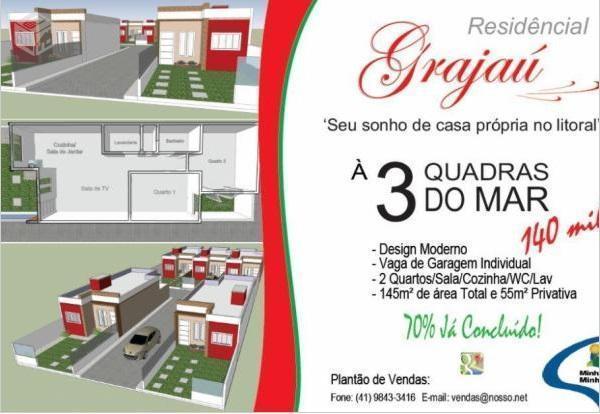 Casa em Grajaú, 2 quartos, sala, cozinha, WC e lav