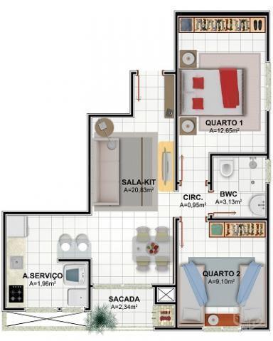 Lançamento apartamento 2 dormitórios em Areas