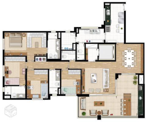 Solon Apartamento 182 m², 4 Dorms, 3 Vagas