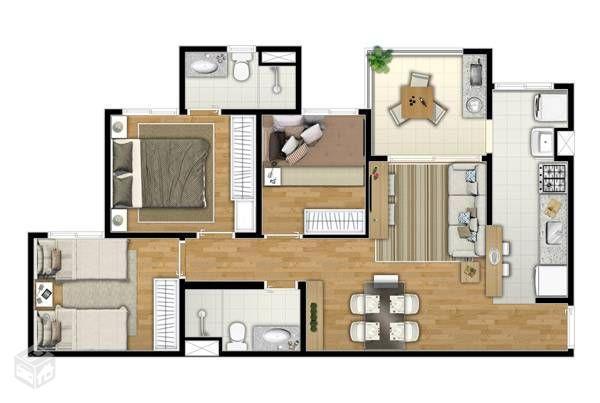 Apartamento 65m², 03 dormitórios em Santo André