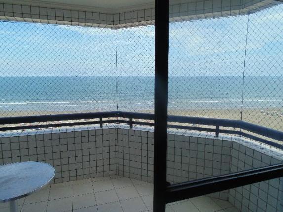 Apartamento frente mar com serviço de praia(02 garagem) vila guilhermina