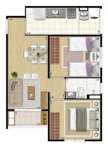 Mérito Guarapiranga - Apartamento de 45 e 46m2 - 2 Dorms 1 vaga