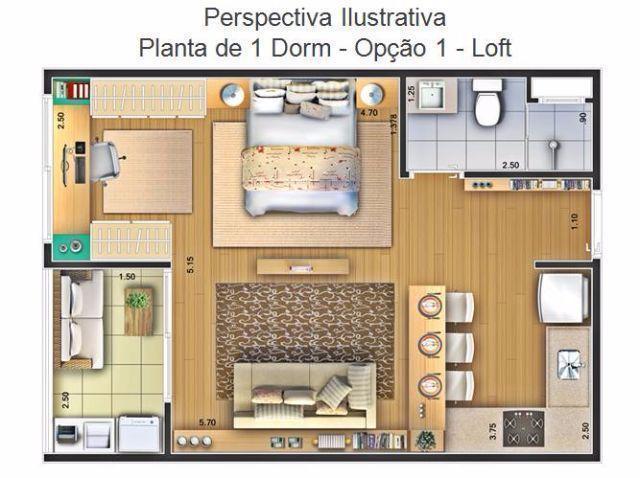 Loft em São Caetano, 1 suite, 39m², 1 vaga