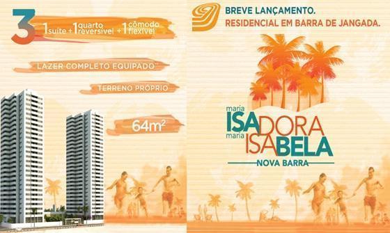 Oportunidade Queiroz Galvão Apartamento com até 3 quartos, 64 m² Beira mar Luxuoso