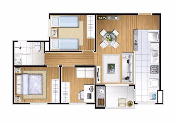 Apartamento 3 dormitórios-60mº-1vaga-Residencial Conquista Vila Pires em