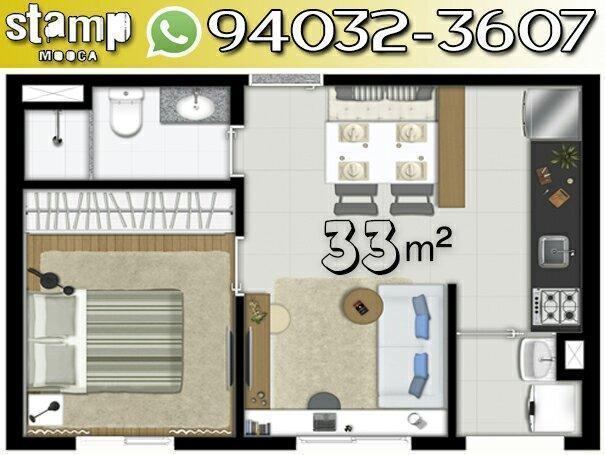 Aptos. na Mooca 1 e 2 Dorms. 33|39|52 M2 a 2 Min. do Metrô Bresser ! - Lançamento