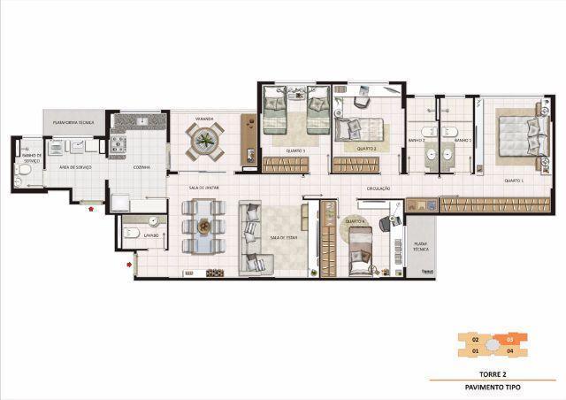 SPLENDORE Residence / 4 Dormitórios / 139 m² /