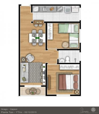 Lançamento apto 48 m² 2 dorm. sacada, sala, cozinha 1 vaga R149.900,00