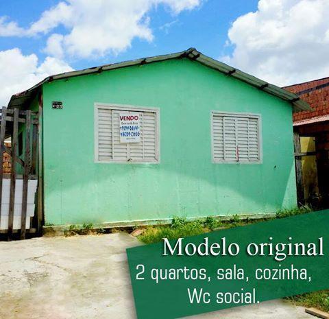 Casa no Nova Cidade (modelo original) - 2qts, Sl, Coz, Wc social