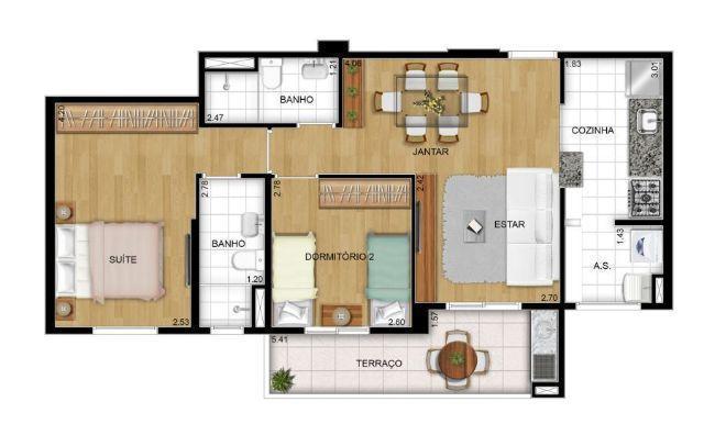 Apartamento em  66 m² 2 vagas com lazer completo