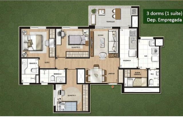 Apartamento em  91 m² 2 vagas com lazer completo pronto em maio