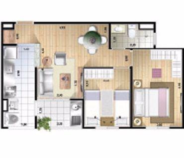 Apartamento 53m 2 dorms 1 vaga coberta Vila Rosália Lazer Completo Entrada facilitada