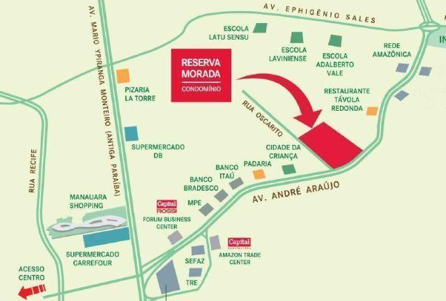 Transferência 3 Qrts 90m², 2 suítes Av. André Araújo|Aleixo|Reserva Morada Capital Rossi