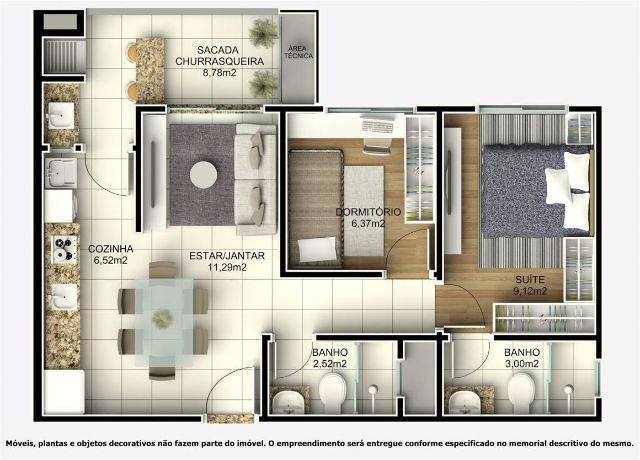 Apartamento Novo Com Duas Vagas de Garagem - Aceitamos Imóvel como Parte de Pagamento