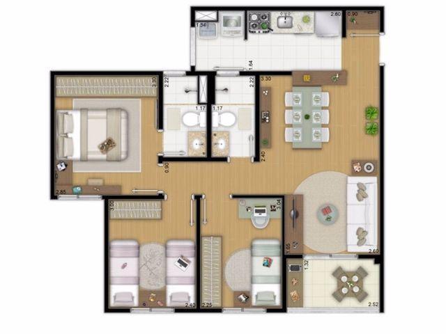 Apartamento Pronto 66m 3 dorms 1 suíte Próximo Shop e metrô Penha Lazer Completo use fgts