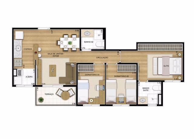 Apartamento Pronto Vila Augusta 66m 3 dorms suite 2 vagas Lazer Completo use Fgts