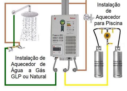 Instalação de Aquecedor de Água a Gás e eletricista/Bombeiro/Antena de TV Coletiva