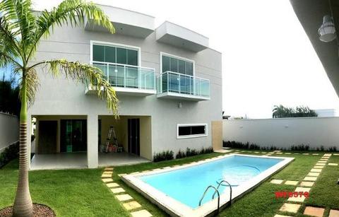 Alphaville Fortaleza, 5 suítes, gabinete, 4 vagas, piscina individual condomínio com lazer