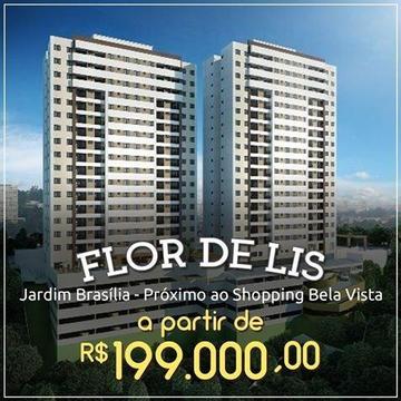 Morada Flor de Lis, apartamento de 2/4 com 1 suíte e varanda, no Jardim Brasília