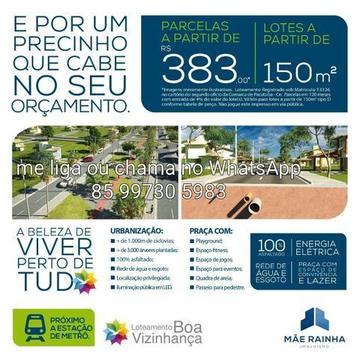 Lançamento em Maracanaú as margens da CE 060. Facilidade na entrada e no financiamento!!