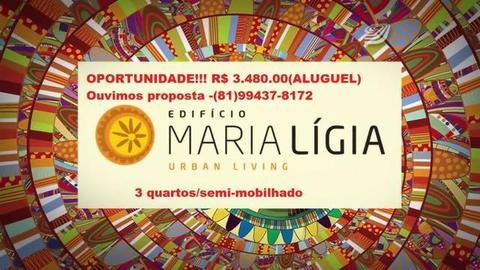 Ed Maria Ligia Queiroz Galvão 3 qts/2 vagas em Boa viagem/(81) 99437 8172